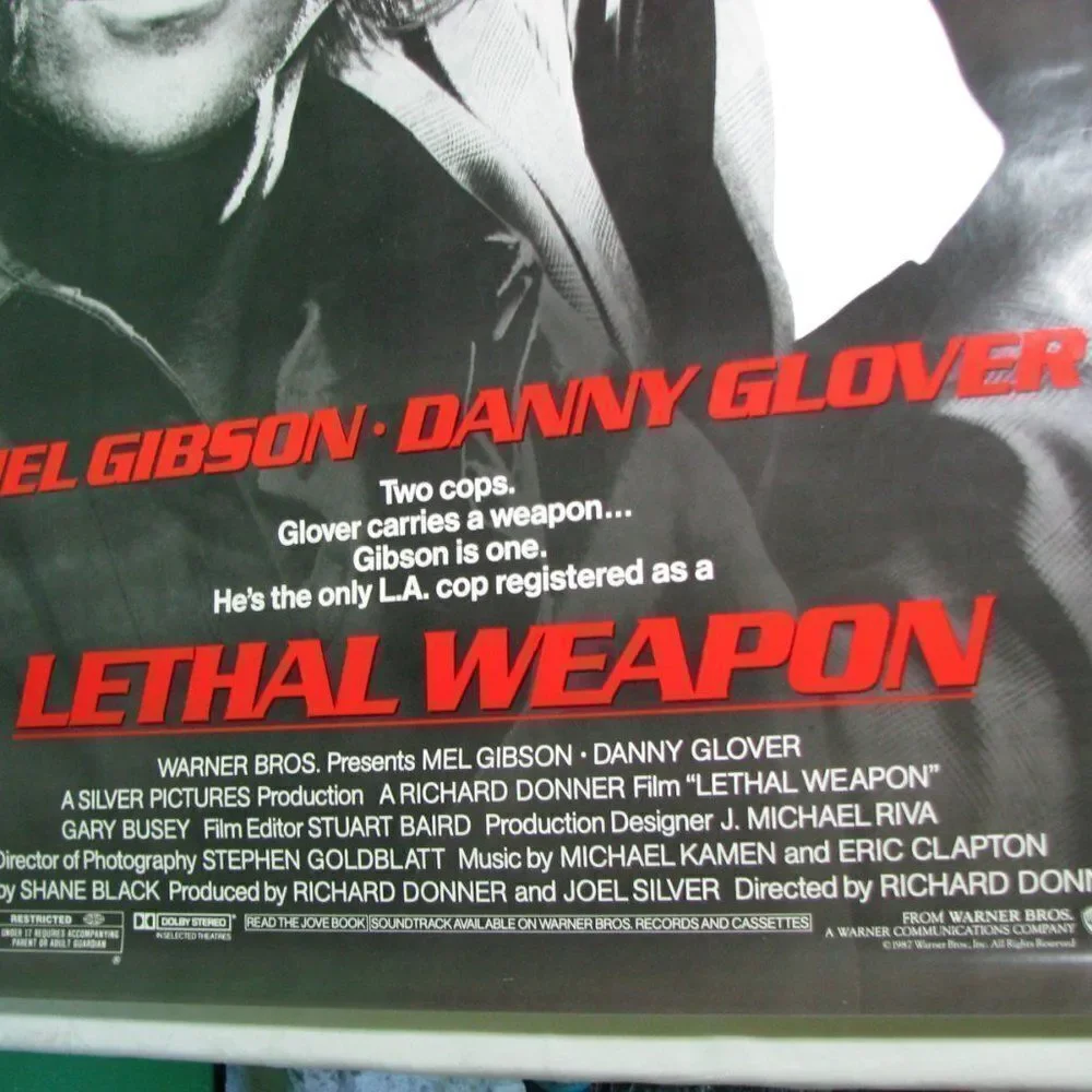 Vintage Lethal Weapon Movie Poster